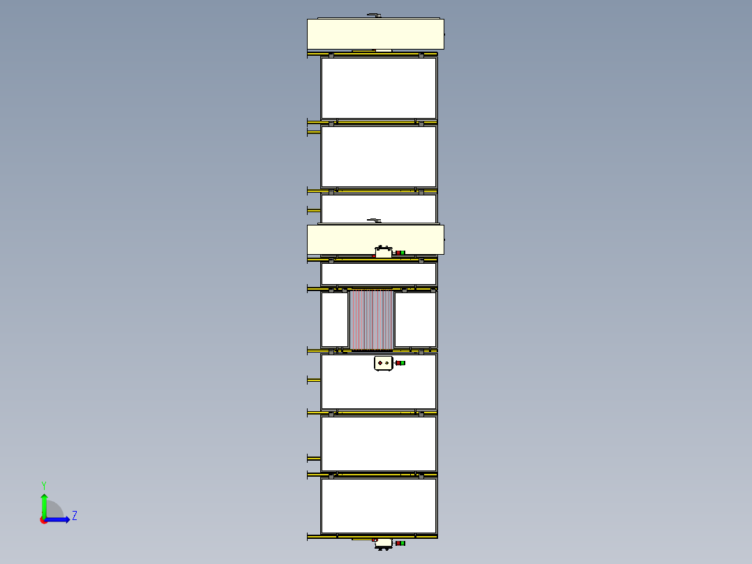 非标产线外围安全防护栏集成标准化设计左视图