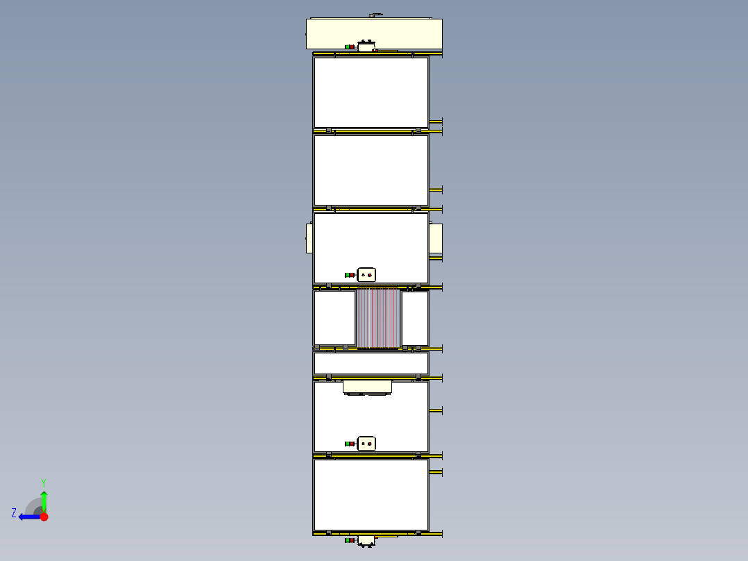 非标产线外围安全防护栏集成标准化设计右视图
