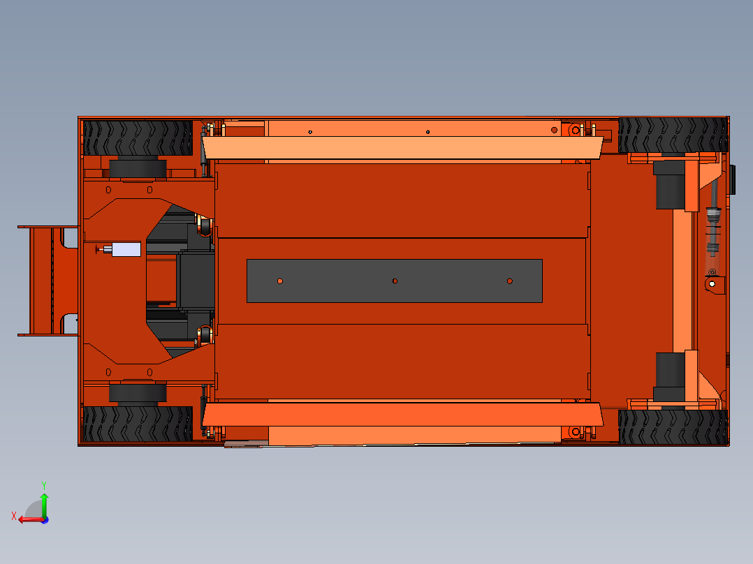 剪叉式升降机 、全自动液压升降平台后视图