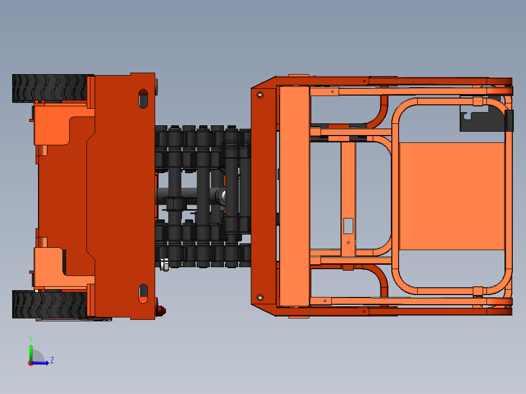 剪叉式升降机 、全自动液压升降平台左视图