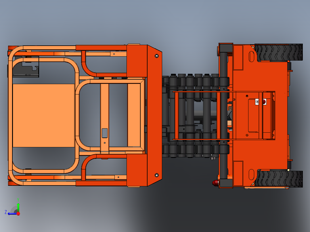 剪叉式升降机 、全自动液压升降平台右视图