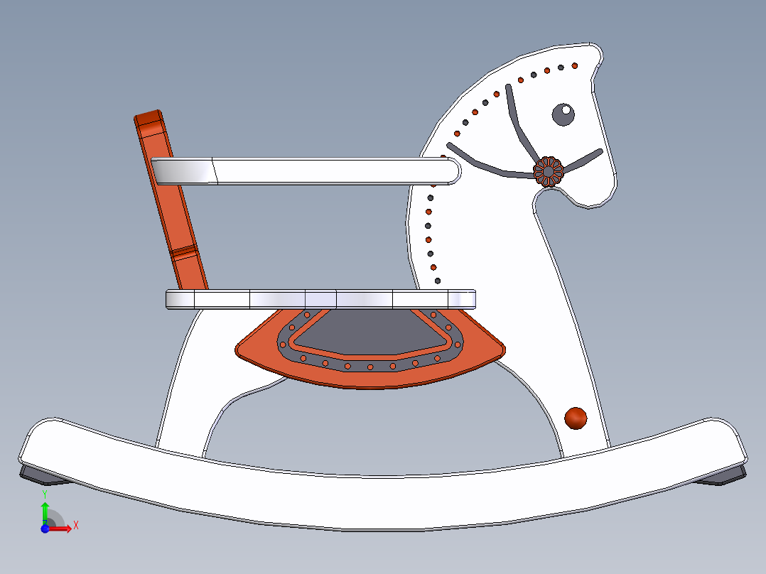 玩具马车前视图