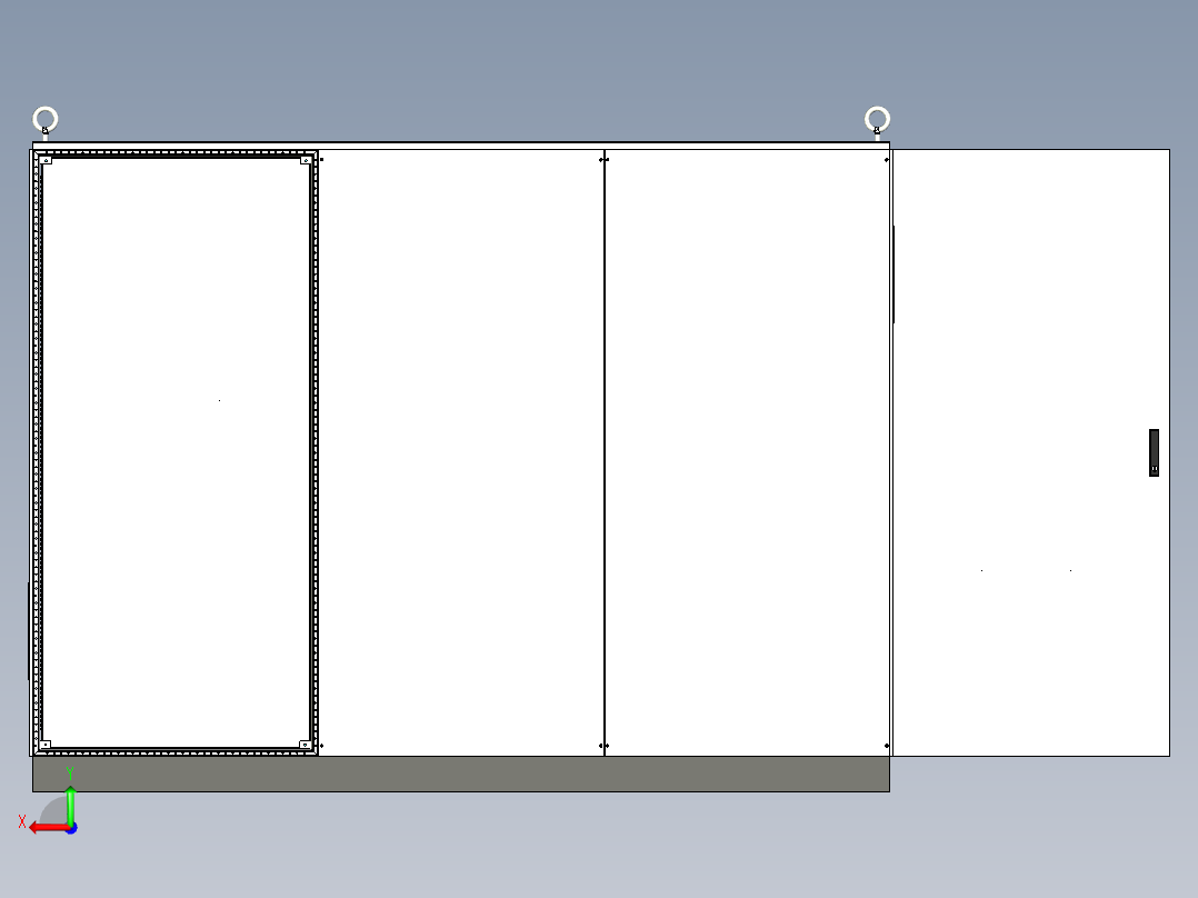 三柜组装双电源刀开关软启动旁路控制柜 55781后视图