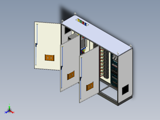三柜组装万能断路器630A竖装消防风机控制柜 55422