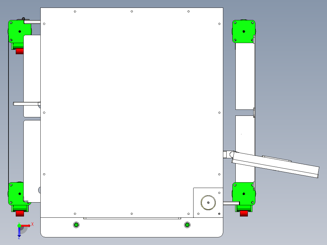 苹果平板电脑电池组装机设备俯视图
