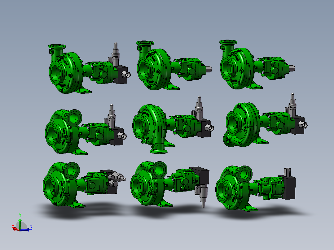 9款FMCSC-D液压离心泵模型主视图
