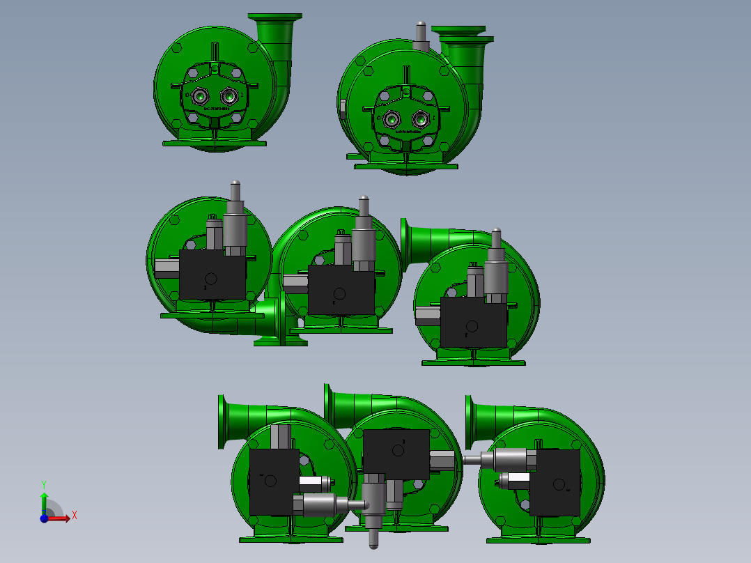 9款FMCSC-D液压离心泵模型前视图