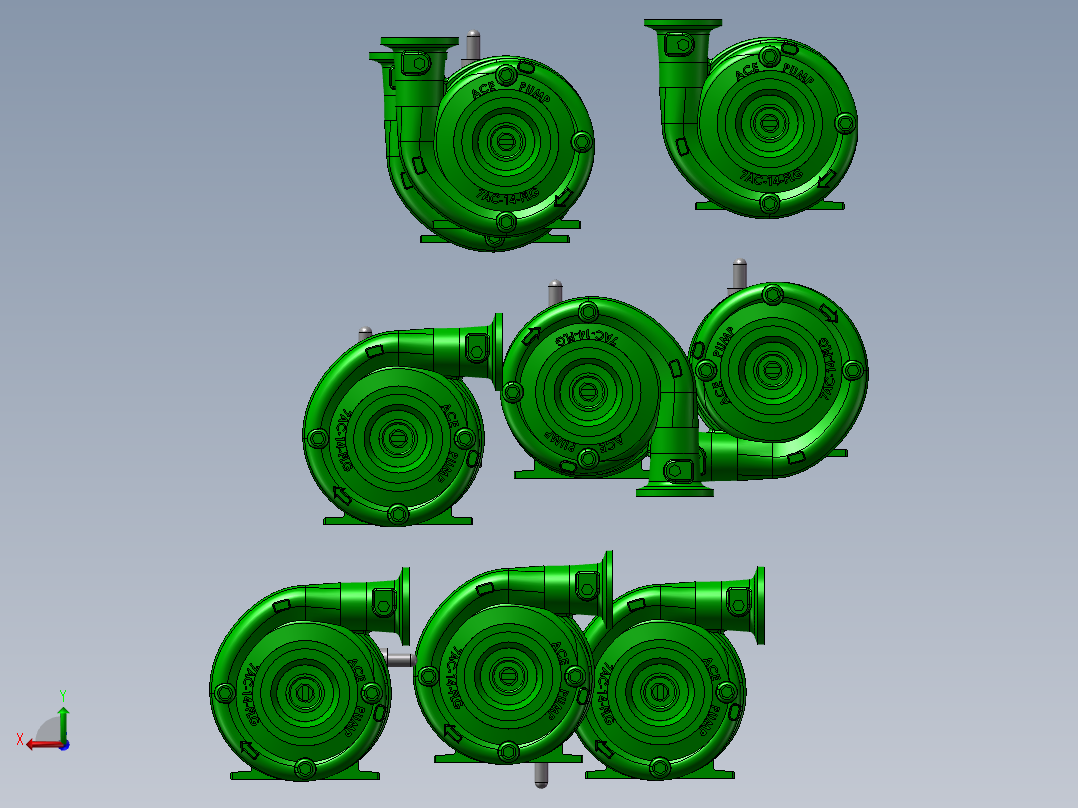 9款FMCSC-D液压离心泵模型后视图