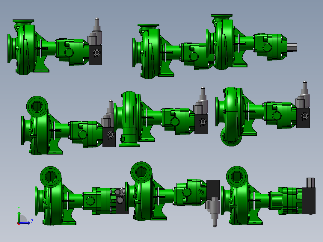 9款FMCSC-D液压离心泵模型左视图