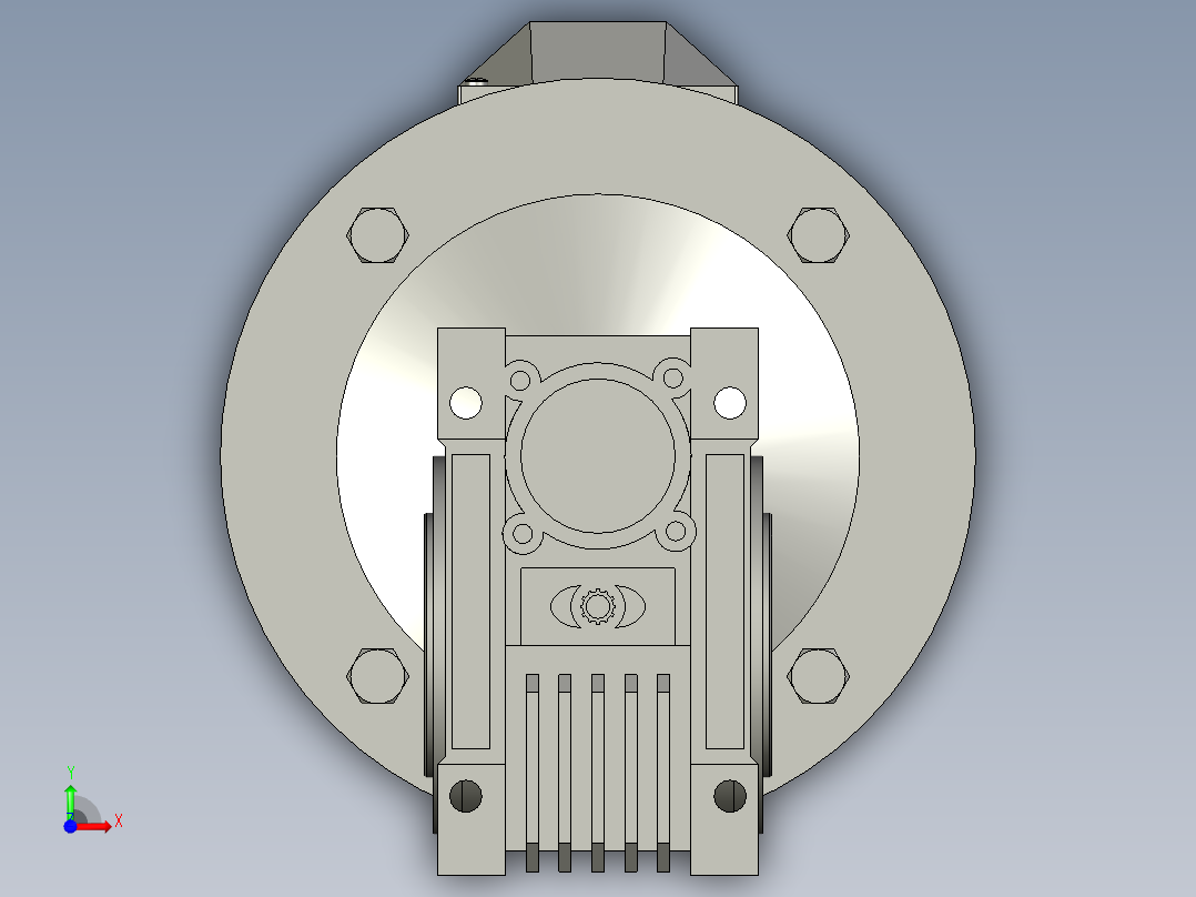 NMRV050蜗轮蜗杆减速机RV50-20-075kW前视图