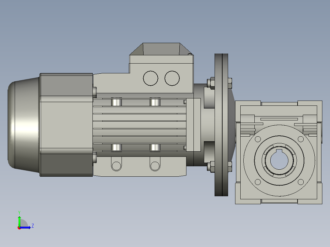 NMRV050蜗轮蜗杆减速机RV50-20-075kW左视图