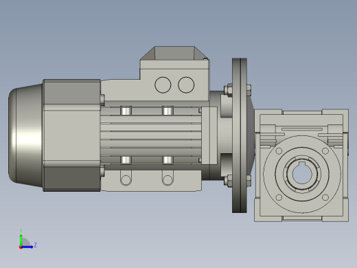 NMRV050蜗轮蜗杆减速机RV50-20-075kW左视缩略图