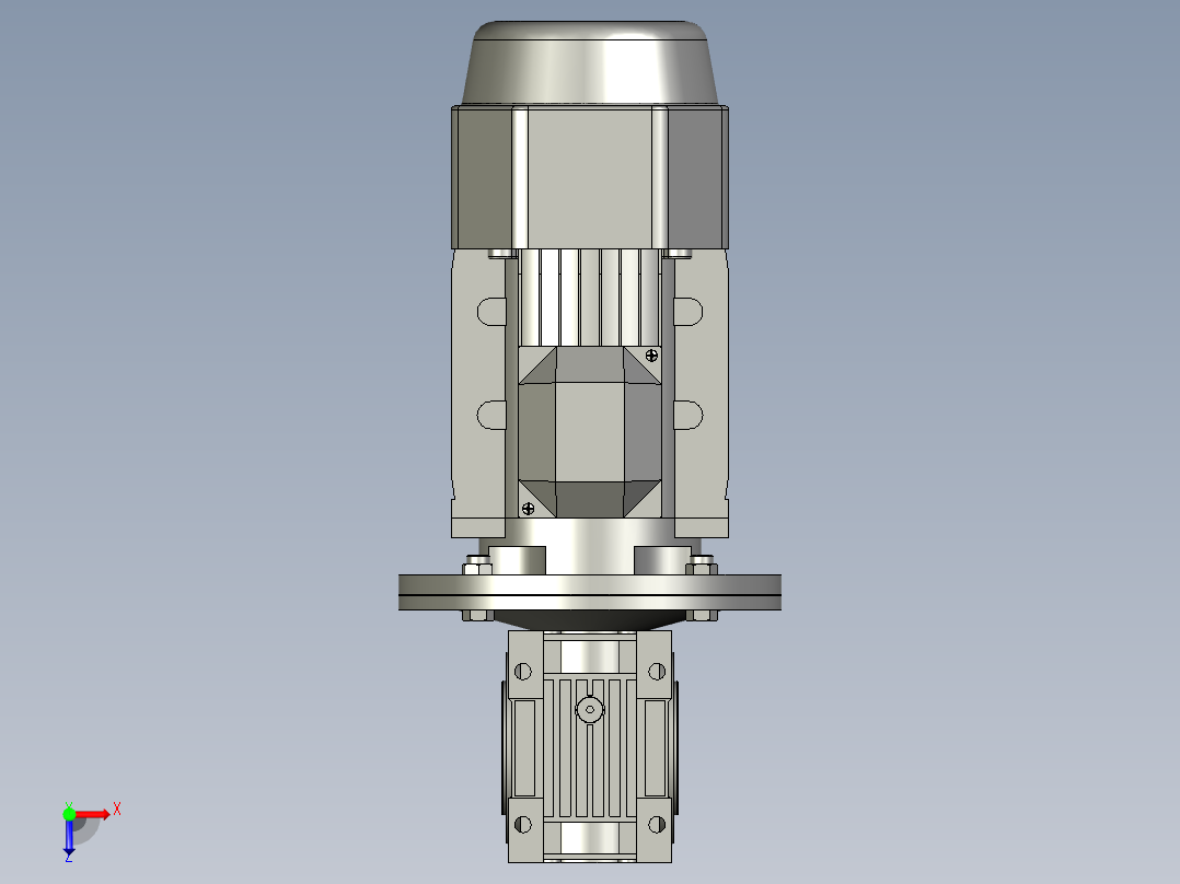 NMRV050蜗轮蜗杆减速机RV50-20-075kW俯视图