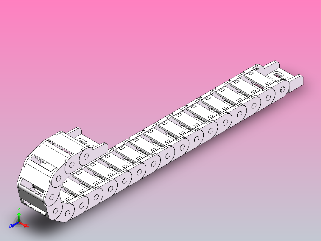 拖链VBD02-F30-R28-N20_yiheda正等轴测图