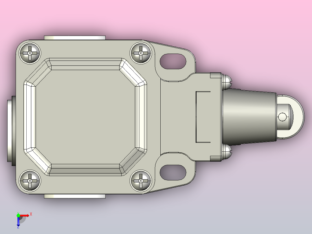 YBLX-K3_20H_L行程开关三维模型202104俯视图
