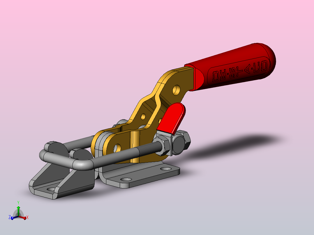 连杆拉扣，夹钳锁扣SW3dPS-53410主视图
