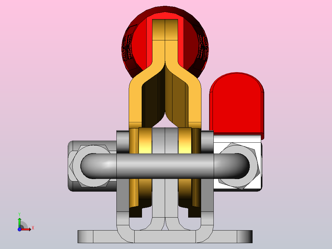 连杆拉扣，夹钳锁扣SW3dPS-53410前视图