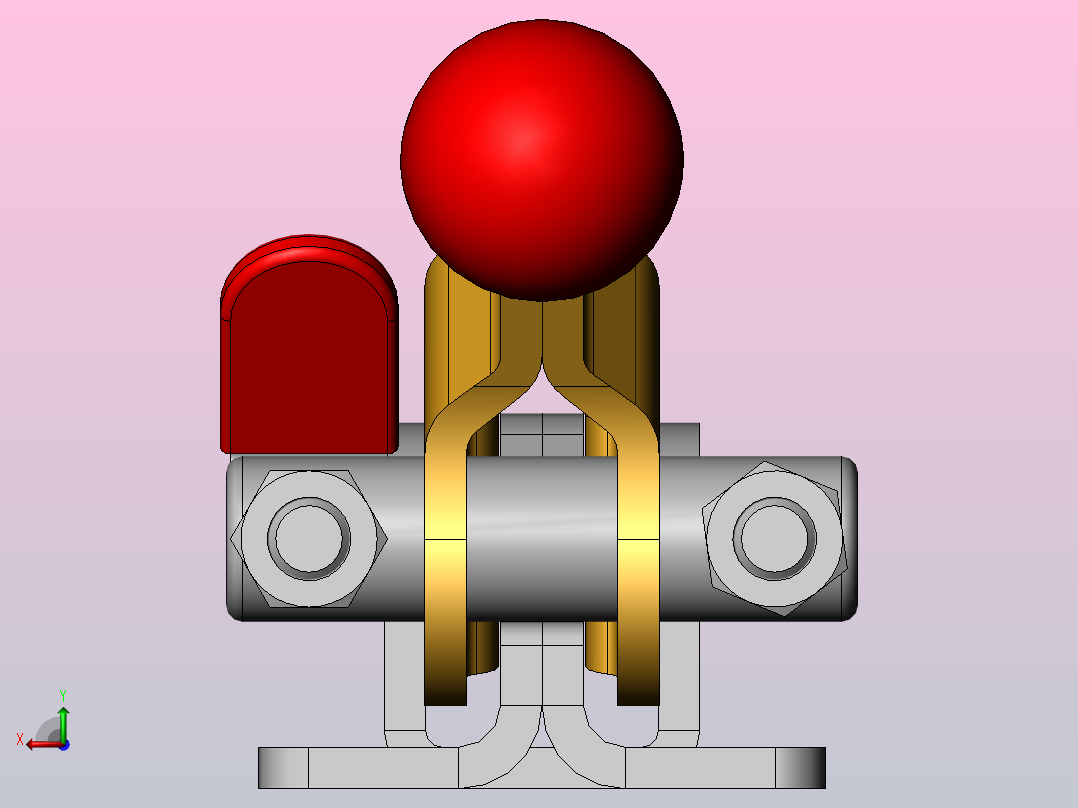 连杆拉扣，夹钳锁扣SW3dPS-53410后视图