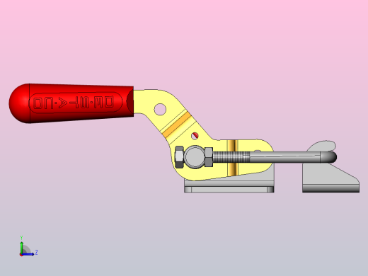 连杆拉扣，夹钳锁扣SW3dPS-53410左视缩略图