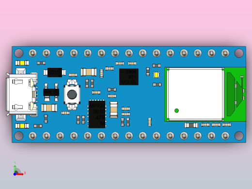 电路芯片模型前视缩略图