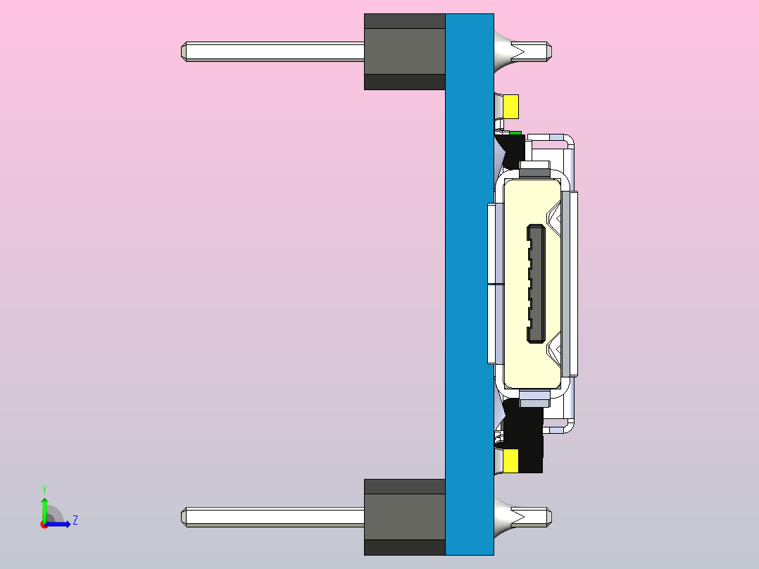 电路芯片模型左视图