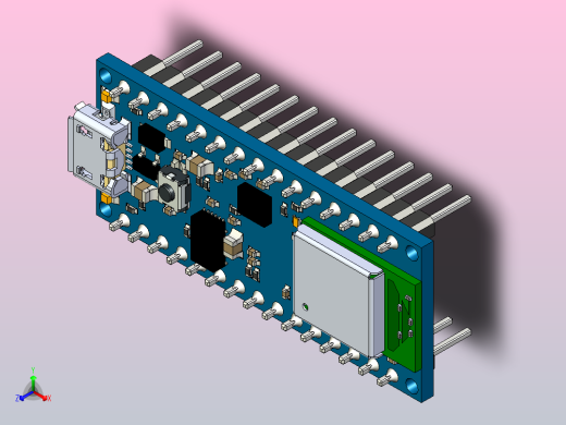 电路芯片模型正等轴测缩略图