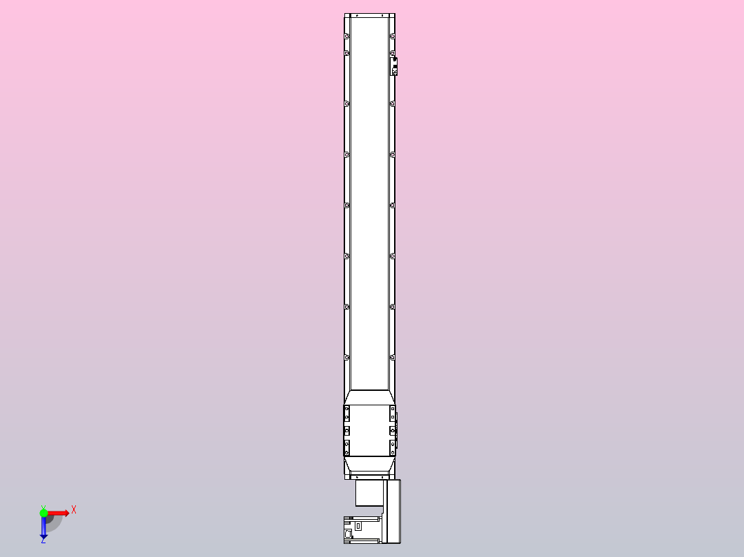 机器人皮带驱动直线轴TPA-GCB-150-P80-L1050-QR-M75-N3俯视图