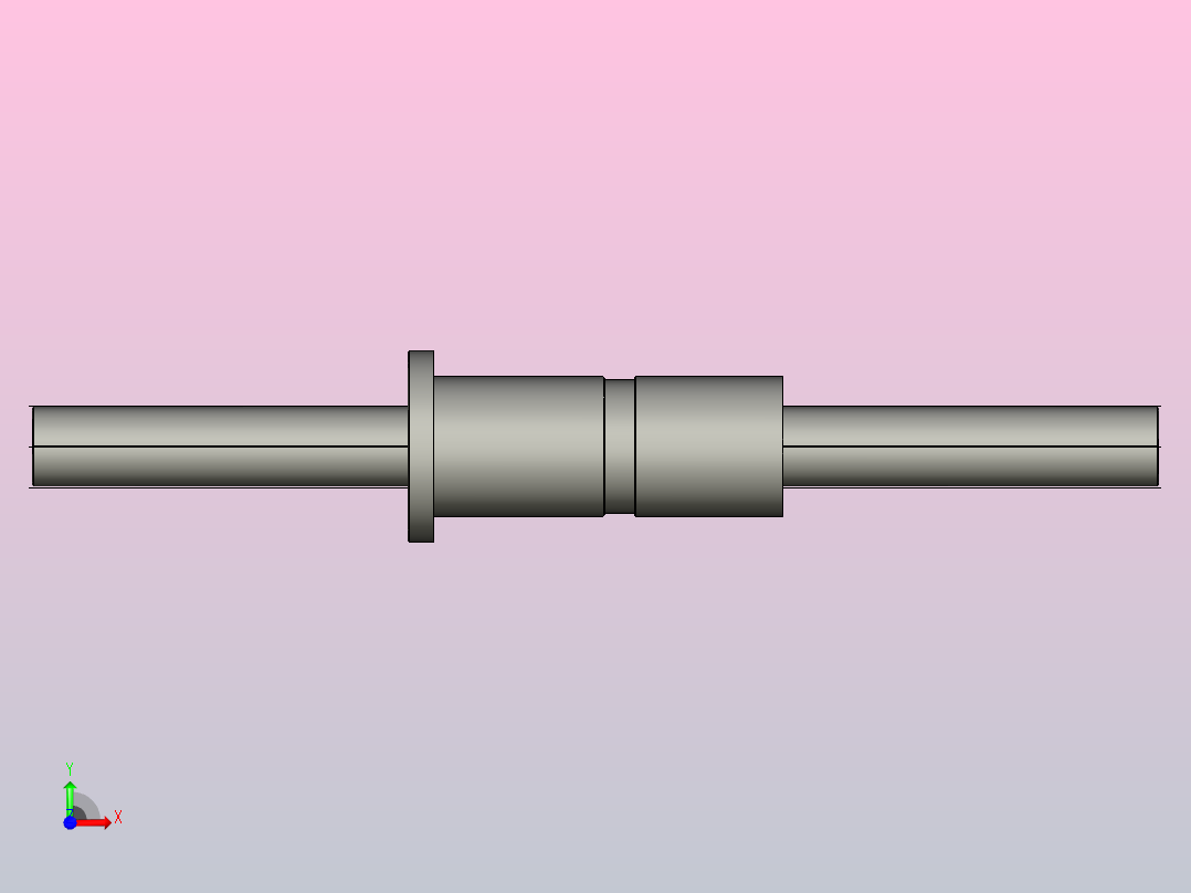 DKFZD6320-5滚珠丝杆3D模型前视图