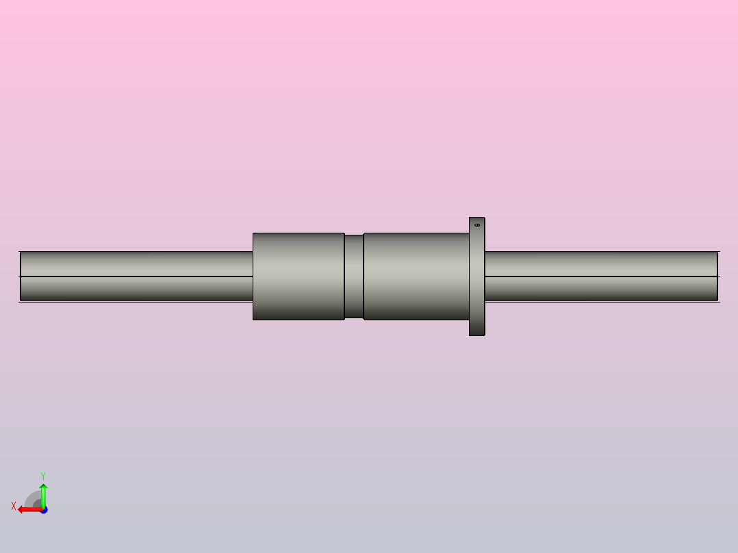 DKFZD6320-5滚珠丝杆3D模型后视图