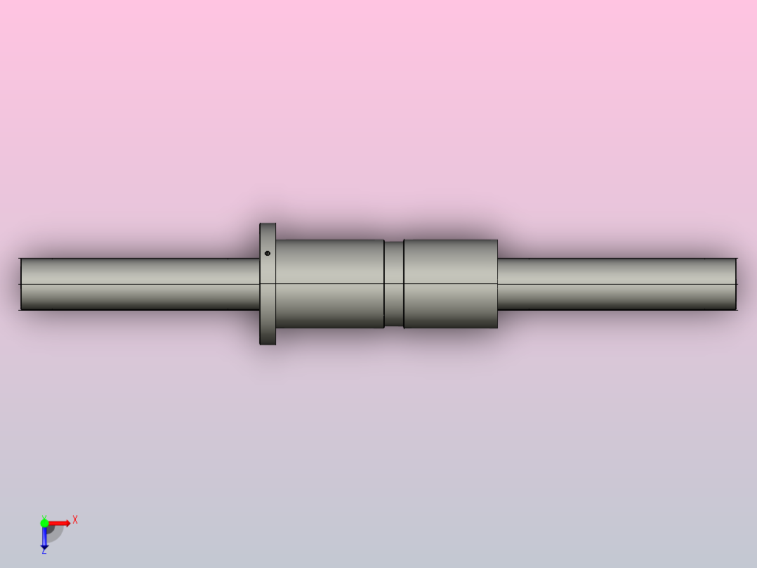 DKFZD6320-5滚珠丝杆3D模型俯视图