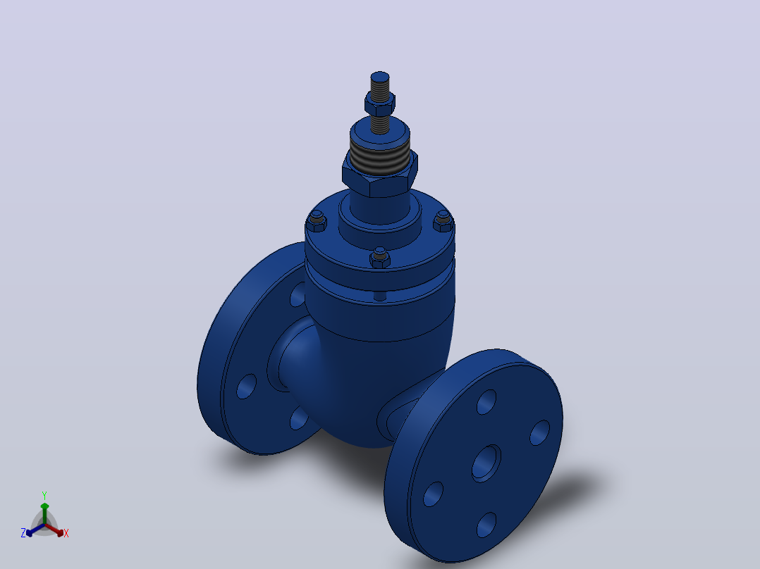 KE73法兰连接[DN15－KE73]二通控制阀主视图