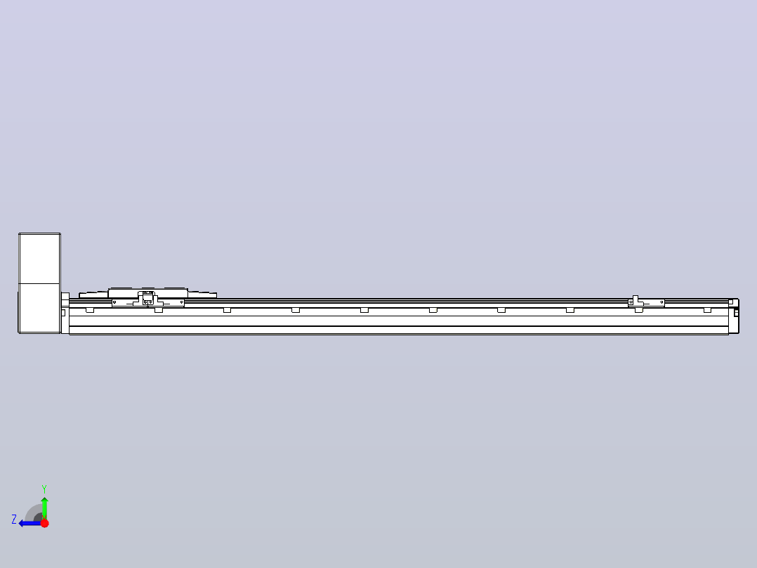 机器人皮带驱动直线轴TPA-GCB-120-P70-L700-RU-M20-N3右视图