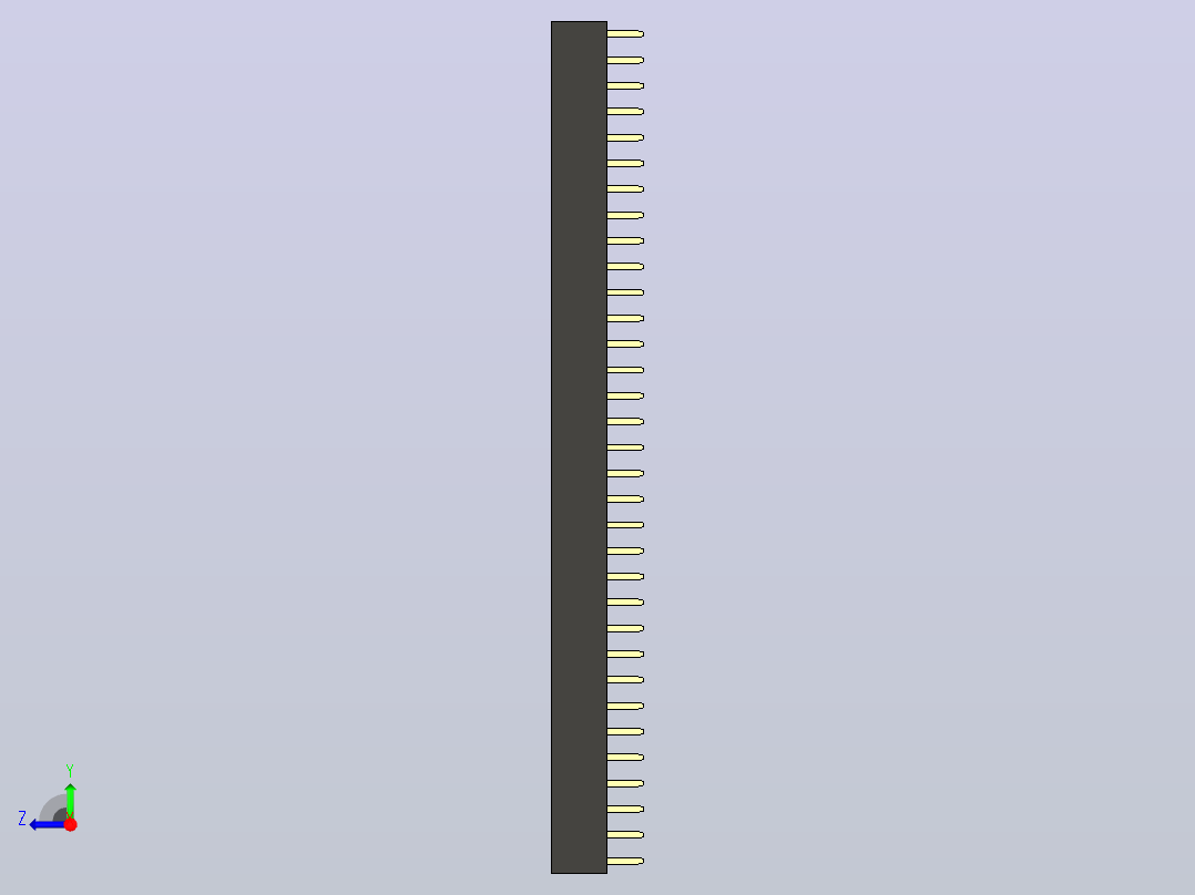 母针头Female_Header_1x33_P2.0_H4.3_straight.step右视图