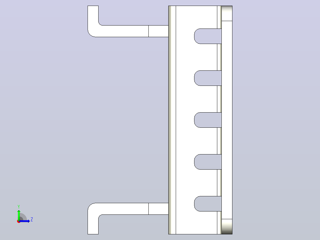 dg pcb散热器左视图