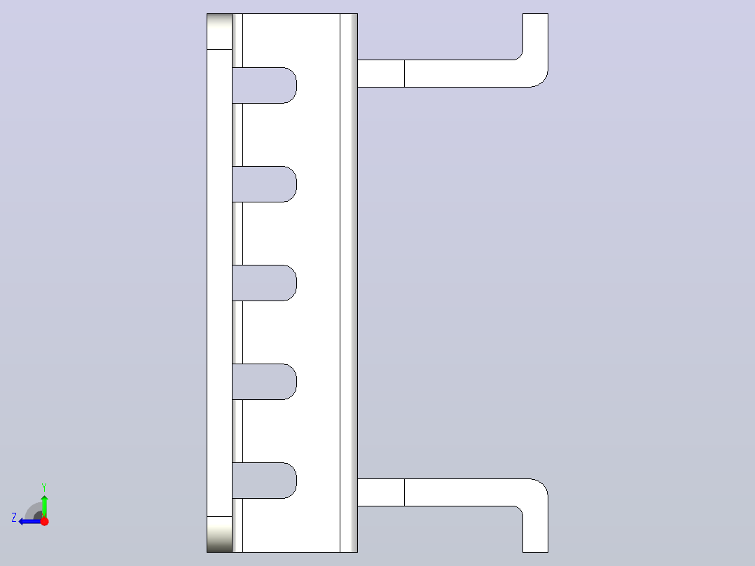 dg pcb散热器右视图