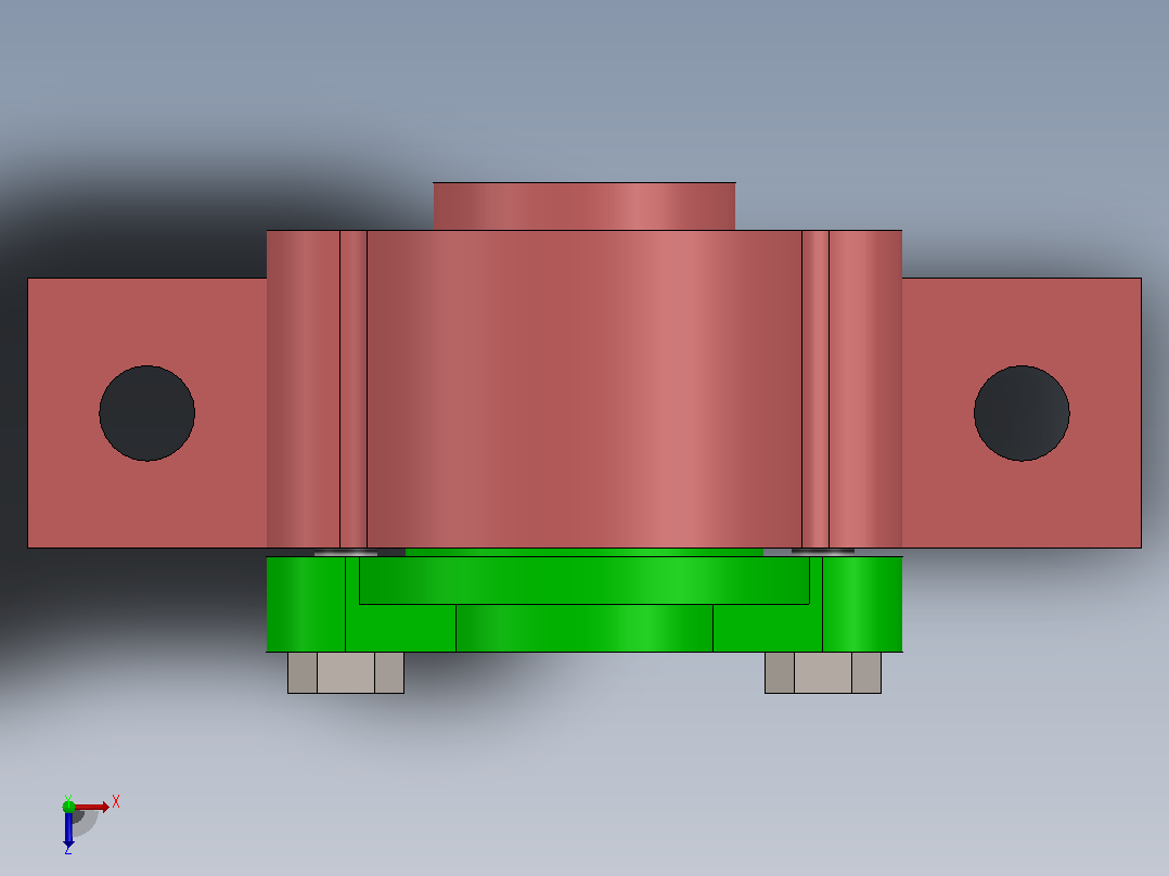 滚珠轴承组件俯视图