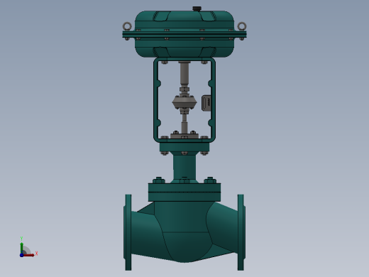 RV ZJHP(M)精小型气动薄膜单座（套筒）调节阀（常温型）[RVZJHP-1.6PB]通径100前视缩略图