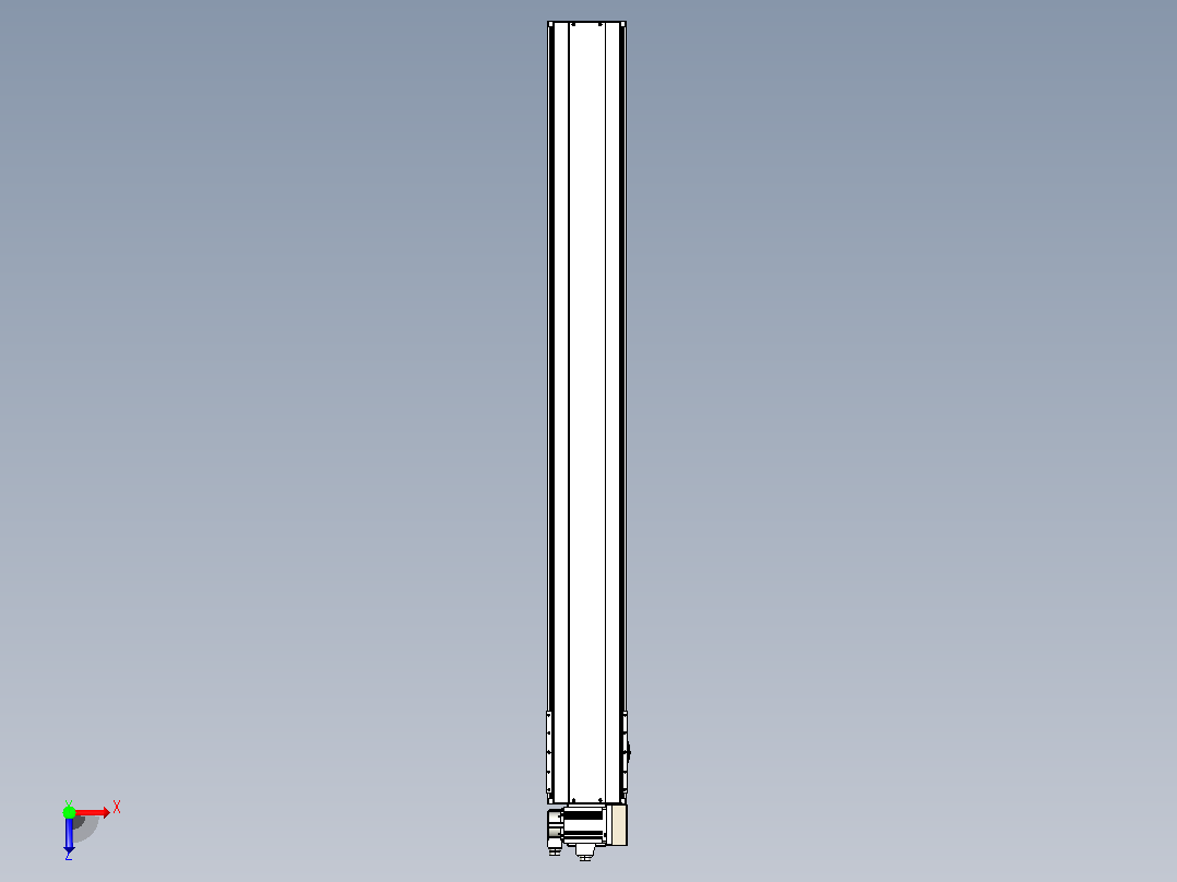 皮带直线轴半封闭可选导轨TPA-HNB-220D-176-L1800-RU-C-P1K-N3俯视图