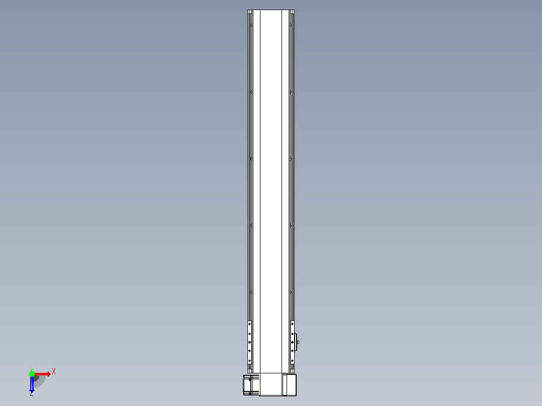 皮带直线轴半封闭可选导轨TPA-HNB-140D-120-L850-RP-C-P40-N3俯视图