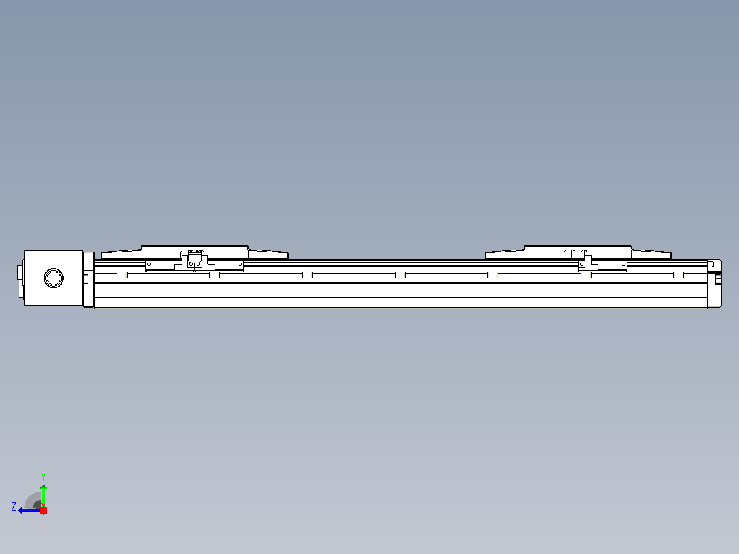皮带直线轴双滑块型TPA-GCBS-120-P70-L100-DR-M20-N3右视图