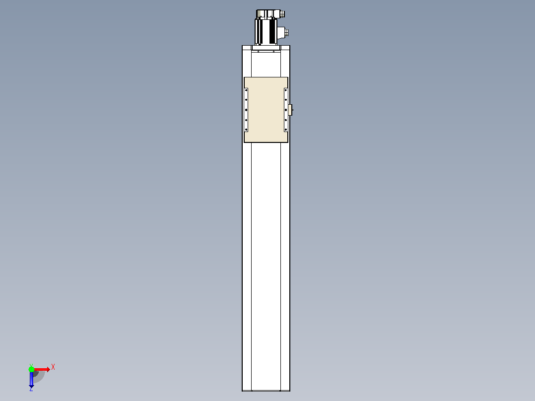 滚珠丝杠直线轴带导轨全封闭TPA-HCR-220D-3210C-L1100-M-C-P1K-N3俯视图