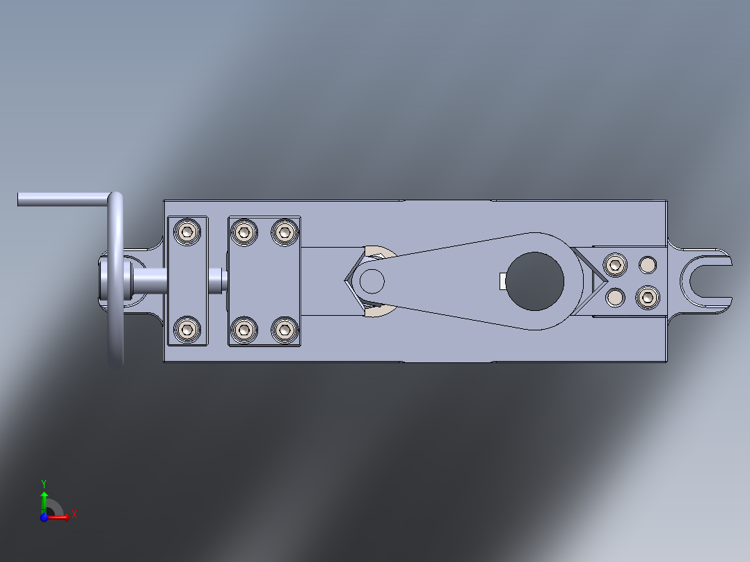 两孔连杆铣床夹具前视图