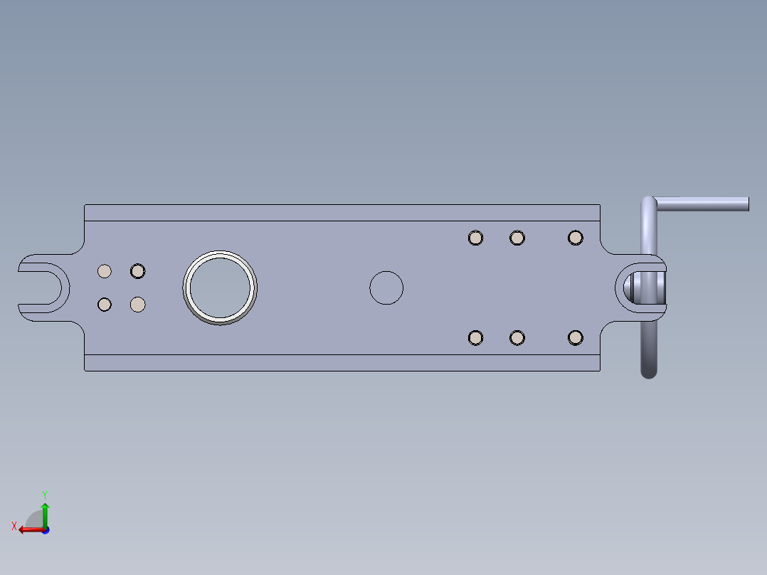 两孔连杆铣床夹具后视图