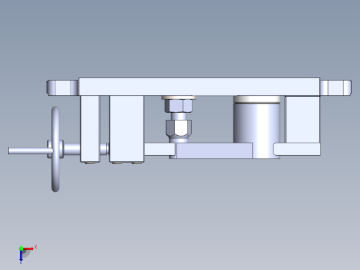 两孔连杆铣床夹具俯视缩略图