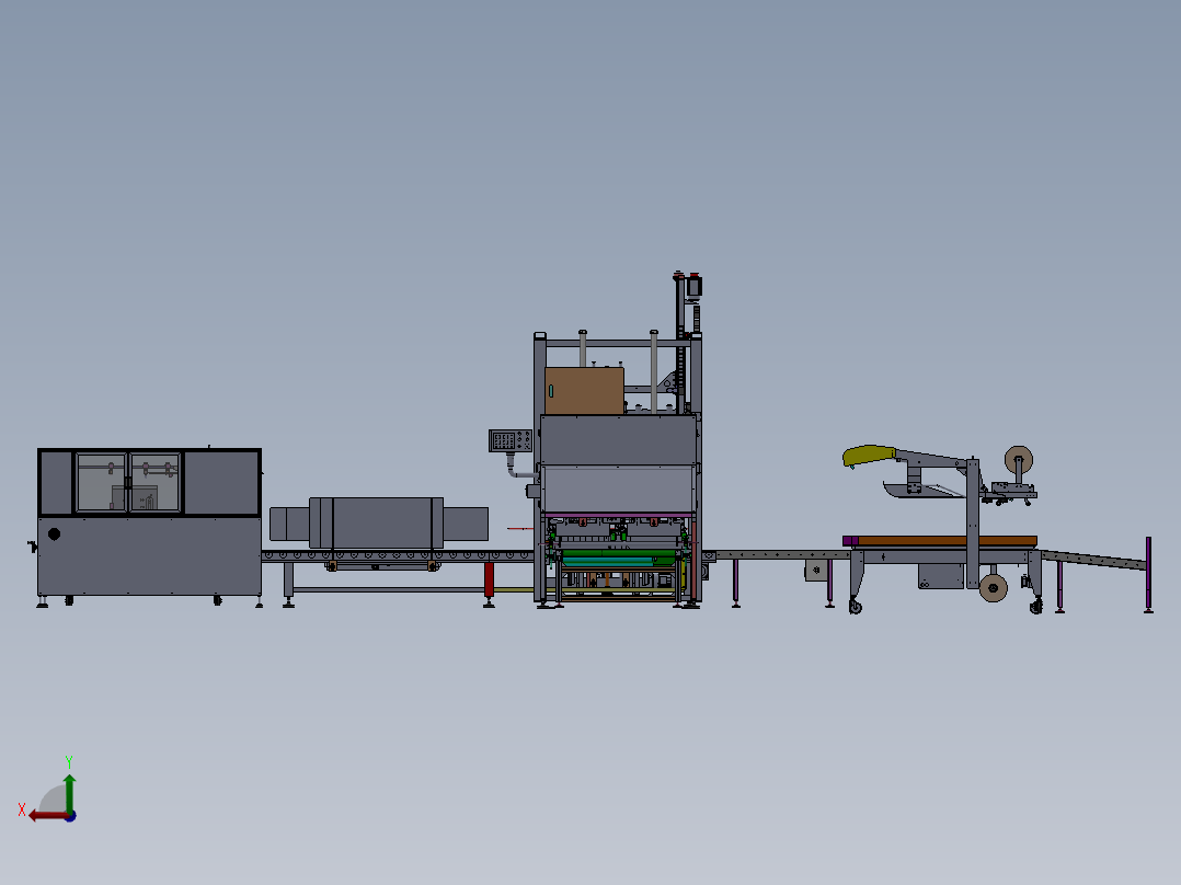 酒装箱输送线 sw18后视图