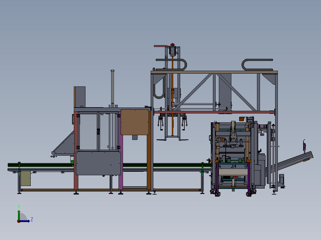 酒装箱输送线 sw18左视图