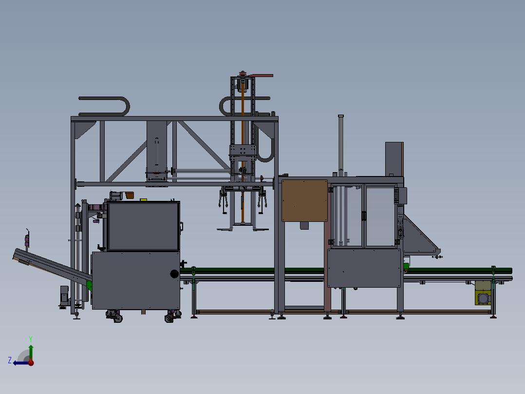 酒装箱输送线 sw18右视图
