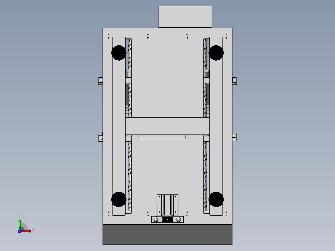 SMT行业通用移栽接驳台(sw16可编辑+工程图)前视图