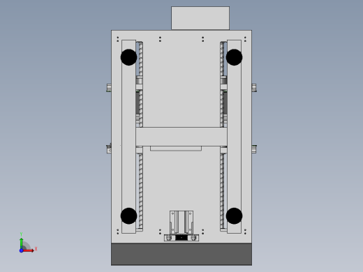 SMT行业通用移栽接驳台(sw16可编辑+工程图)前视缩略图