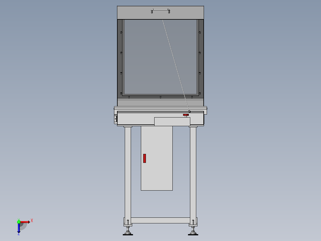 SMT行业通用移栽接驳台(sw16可编辑+工程图)俯视图